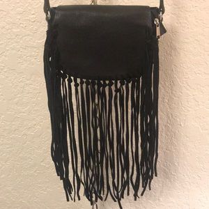 Black fringe purse
